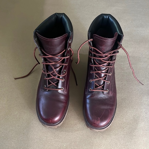 Timberland Womens Jayne 6-Inch Waterproof Burgundy Boot - 7 - Picture 3 of 13